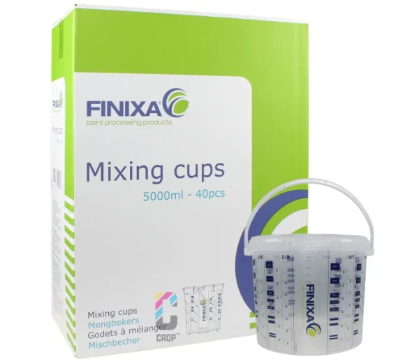 40 printed mixing cups - MCP 5000 by FINIXA - 5 liters